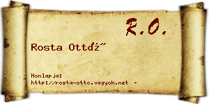 Rosta Ottó névjegykártya