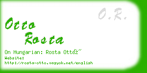 otto rosta business card